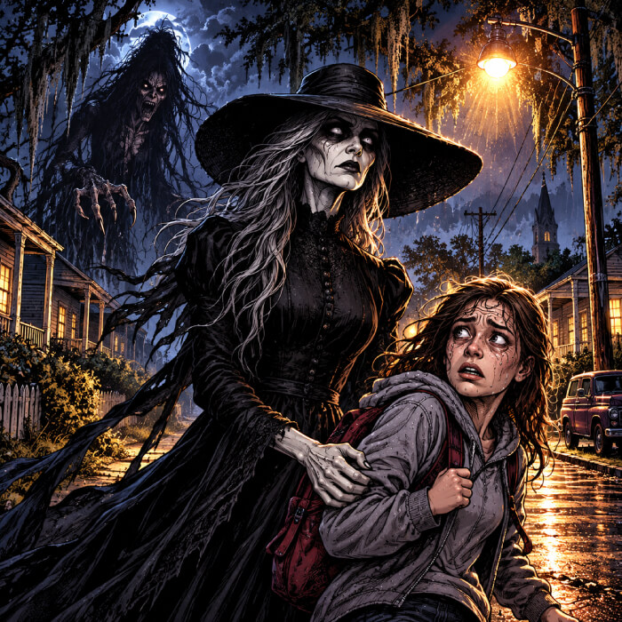 The Woman Who Walks Children Home - Mystery Urban Legend Story Cover Art